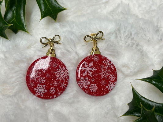 Large Round Ornament Earrings