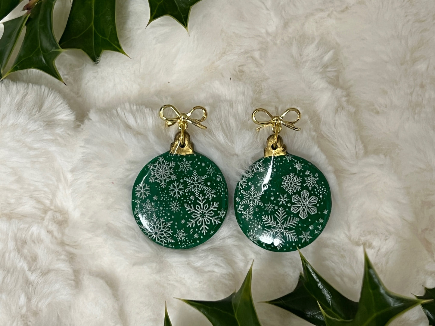 Large Round Ornament Earrings