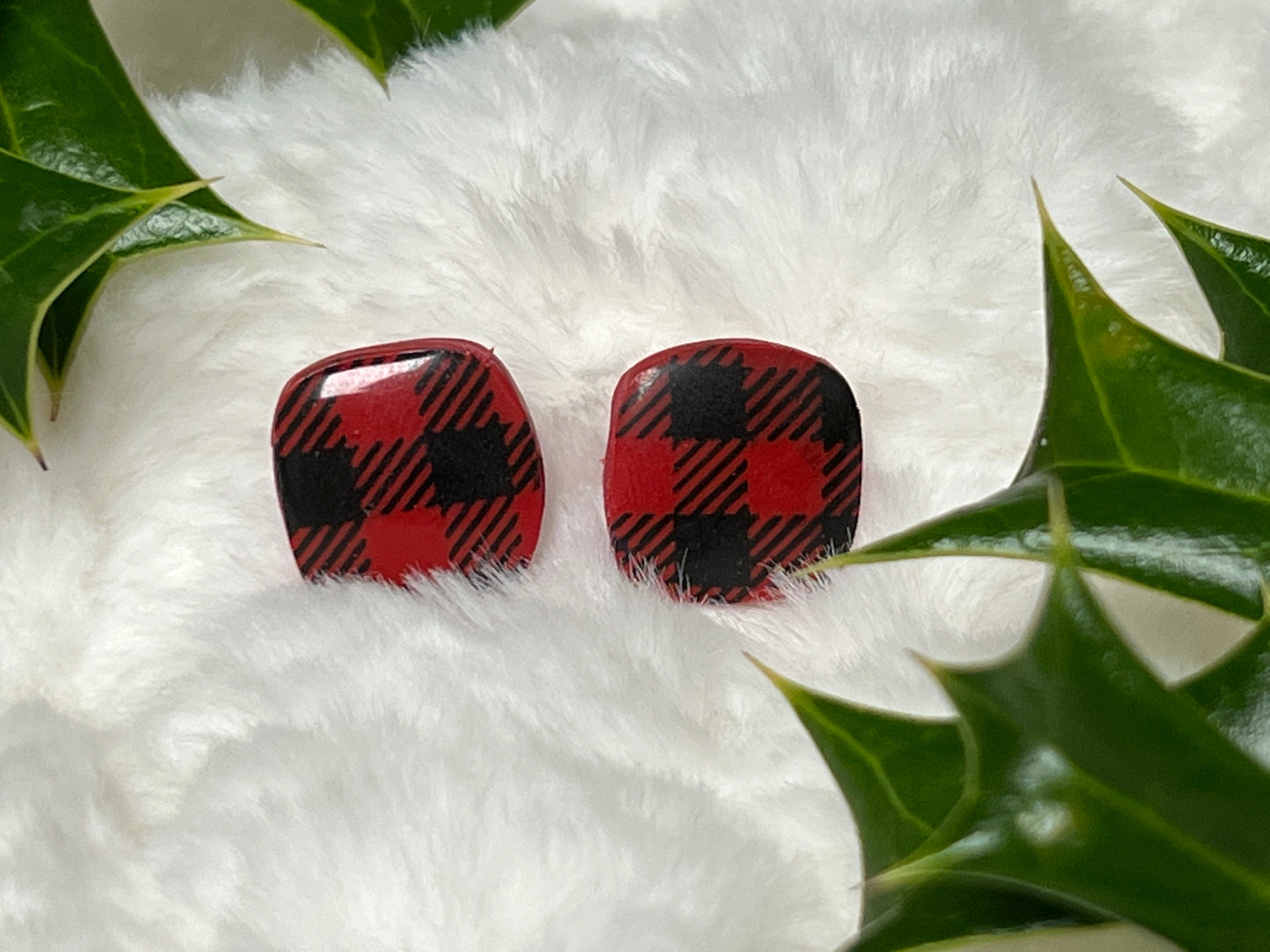 Rounded Square Holiday Studs