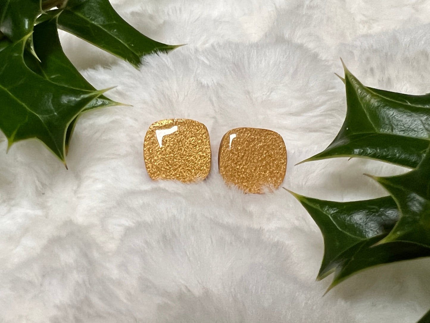 Rounded Square Holiday Studs