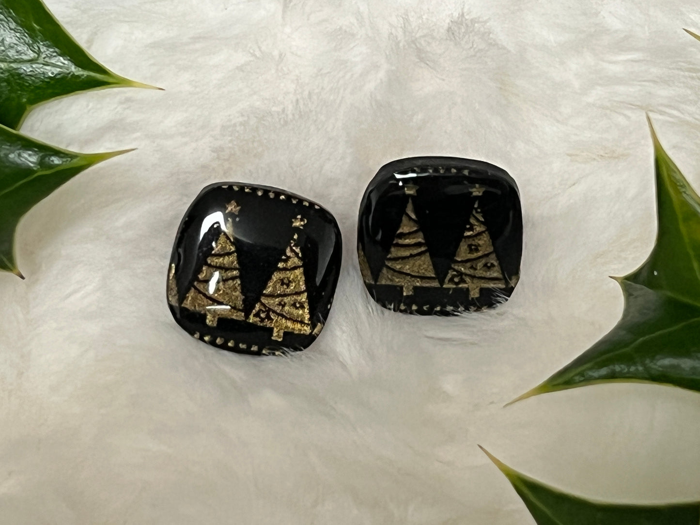 Rounded Square Holiday Studs