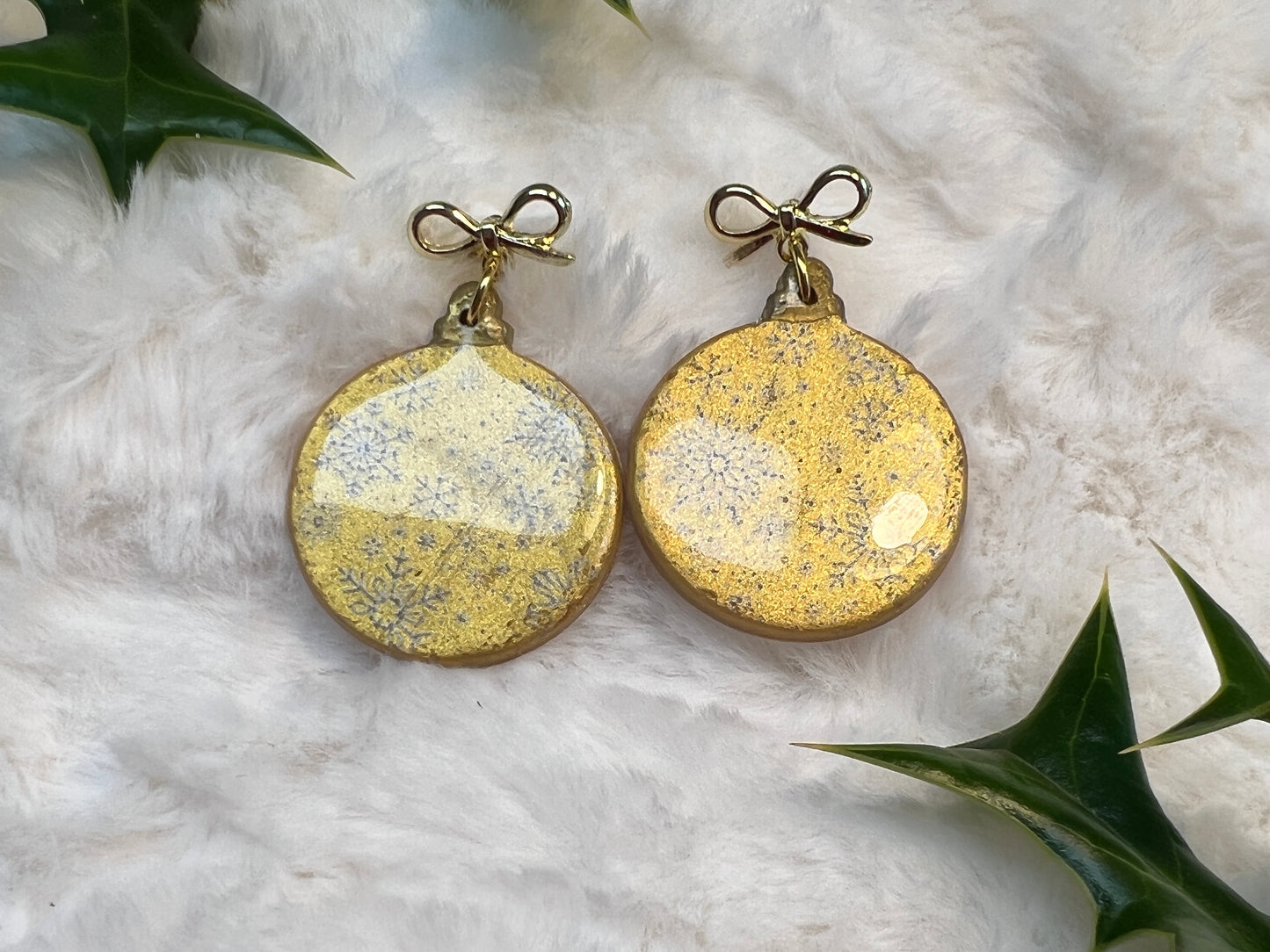 Large Round Ornament Earrings