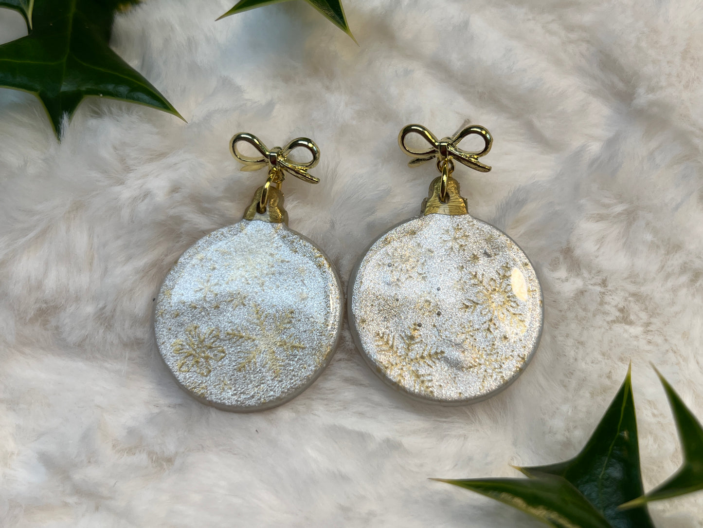 Large Round Ornament Earrings