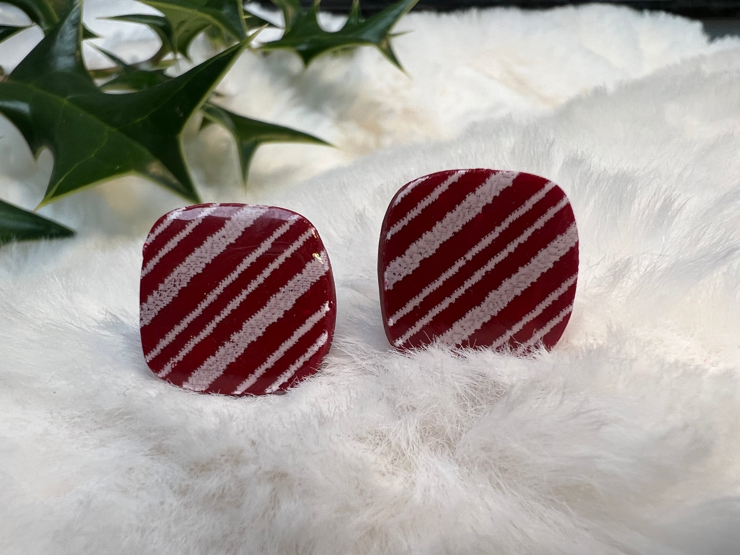 Rounded Square Holiday Studs