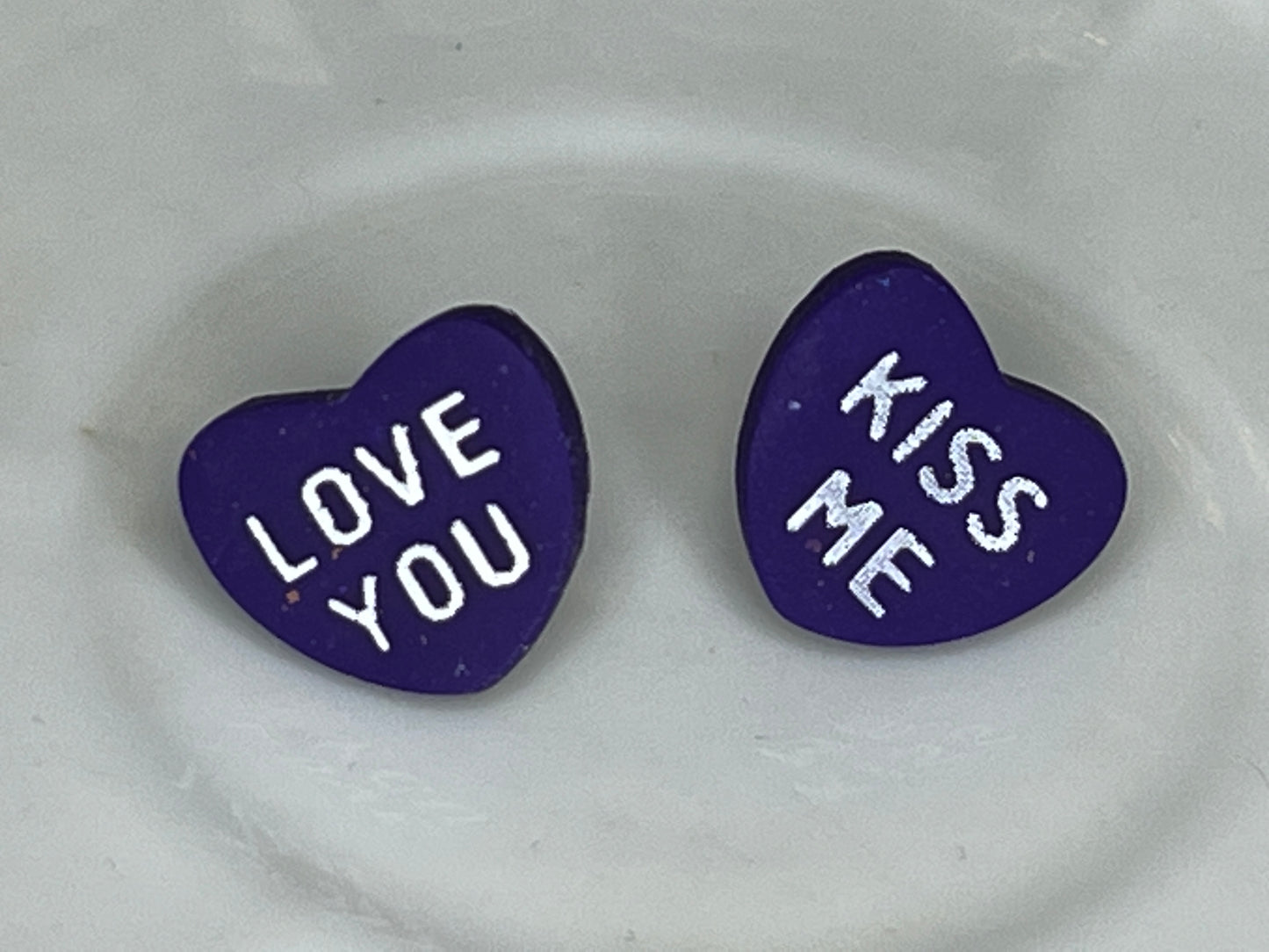 Conversation Heart Studs